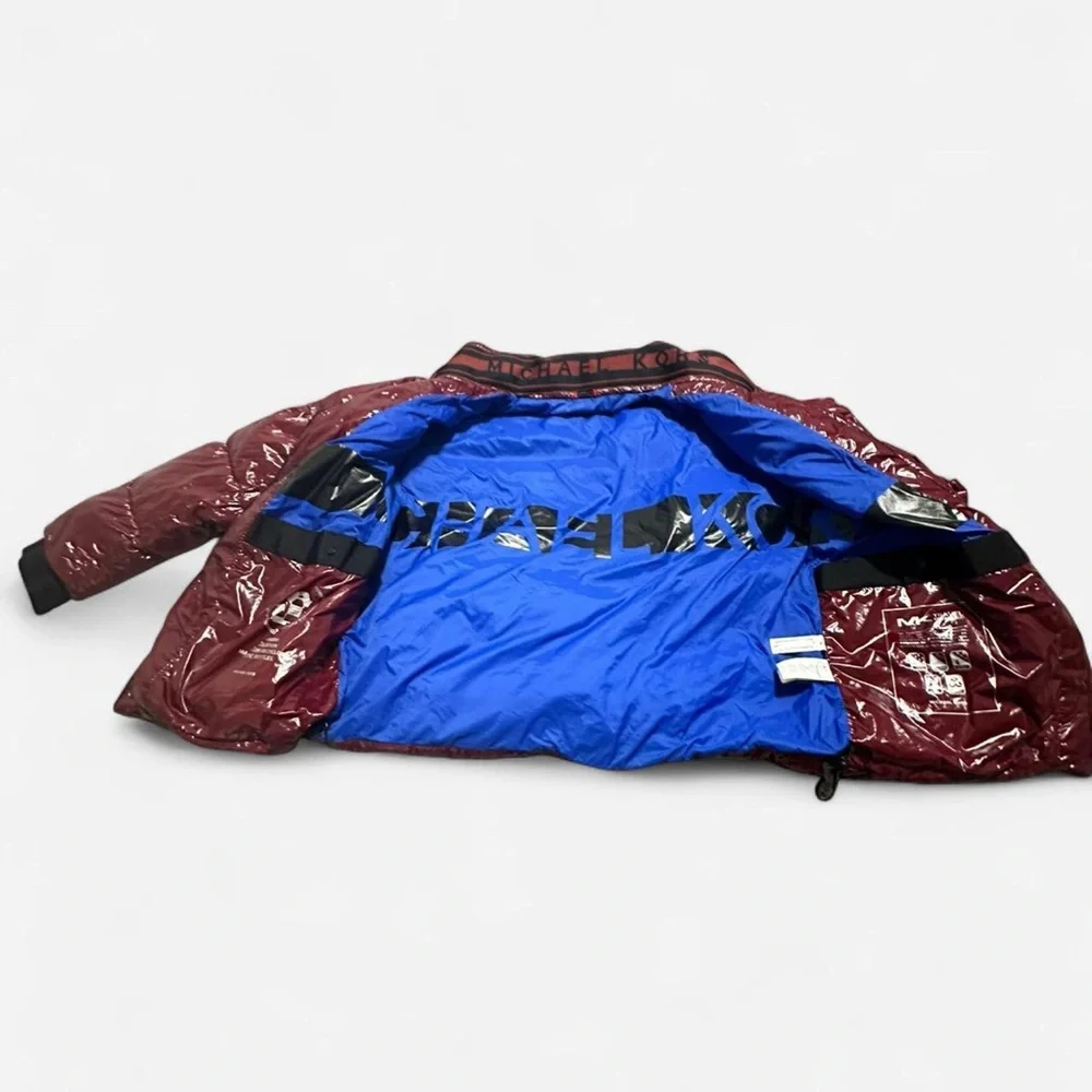 Men's Michael Kors Red Travel Engineered Puffer Jacket, Size XL - Picture 7 of 7
